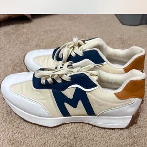 Women’s White and Blue Sneakers